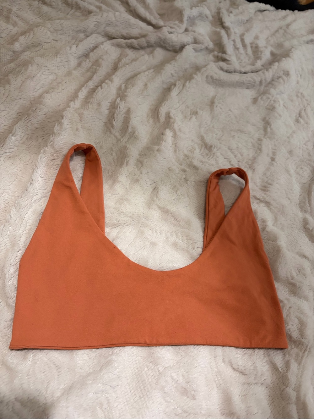 ✨3/$30 Orange Scoop Neck Crop Tank Top